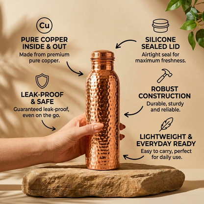 Copper Bottle | Naturally Purified Water, Plastic-Free