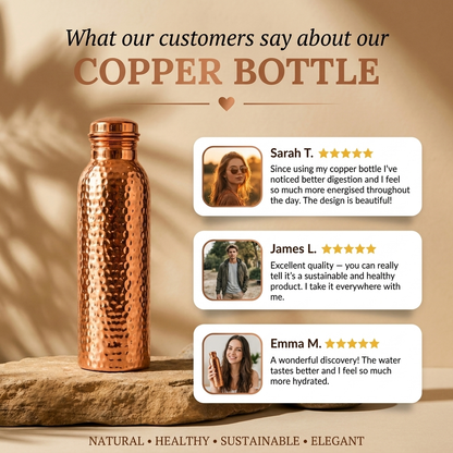 Copper Bottle | Naturally Purified Water, Plastic-Free